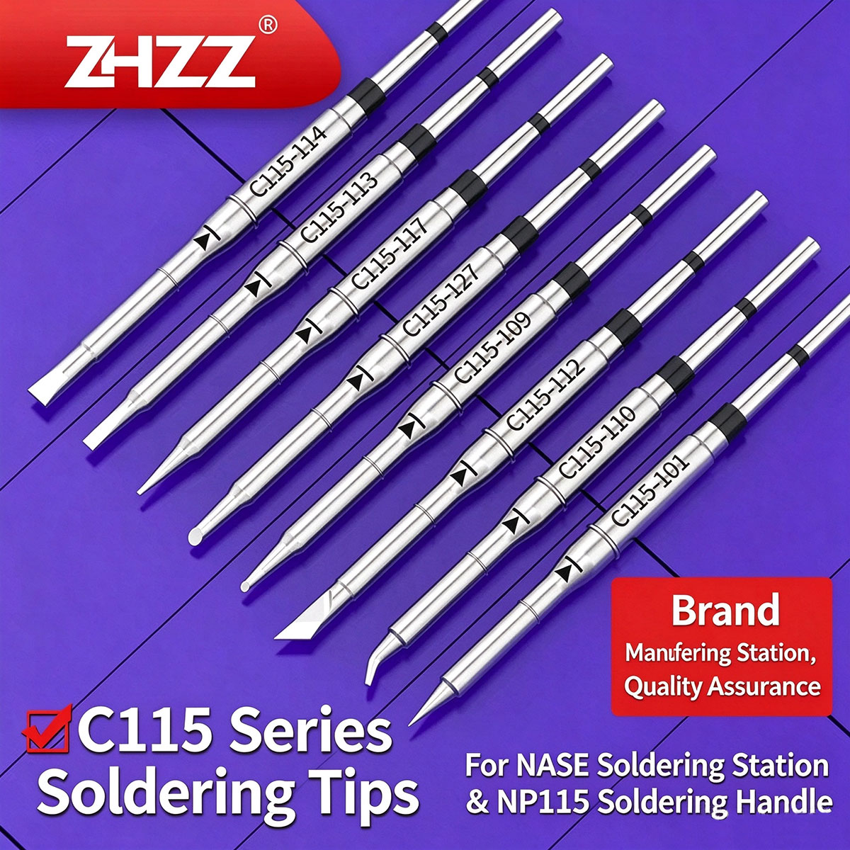 C115 Nano Soldering Iron Station - C115 Lehimleme Ucu C115-113 107 120