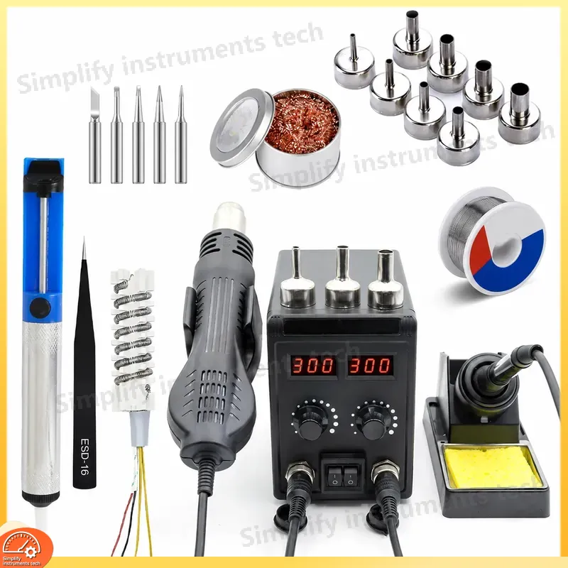 8586D Lehimleme İstasyonu 2'si - 2 In 1 Soldering Rework Station 750W incelemesi ve fiyatı